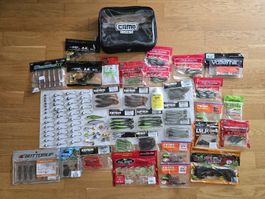 Grosses Softbait-Set für Egli/Barsch Fischen Angeln Zander