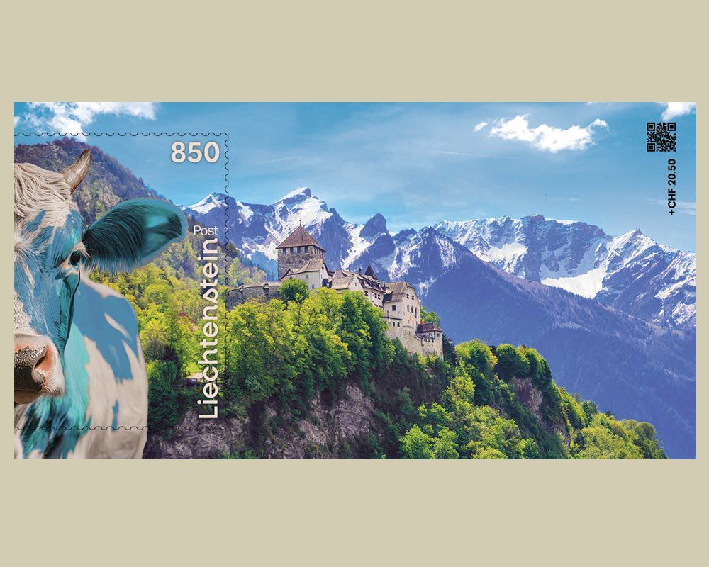 Tutti i francobolli: Lichtenstein Crypto Stamp CHLI Blau, original verpackt, ** – Nuovo e nell'imballaggio originale da St. Moritz venduto da Guenteratch