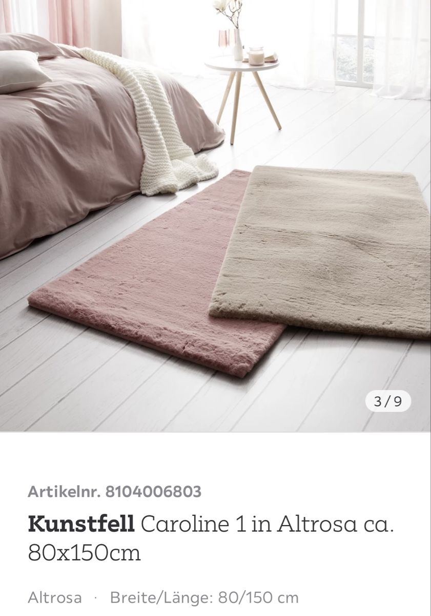 Teppiche: Kunstfell Teppich "Caroline" Altrosa, 80x150cm NEU – Neu (gemäss Beschreibung) aus Horw von ast_b5c6 2