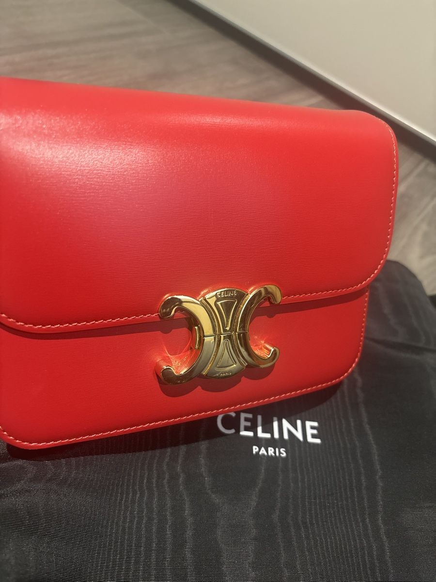 Celine Borse da donna: Sac Celine Triomphe rouge magnifique – Nuovo (secondo la descrizione) da Pieterlen venduto da tha_q8qg
