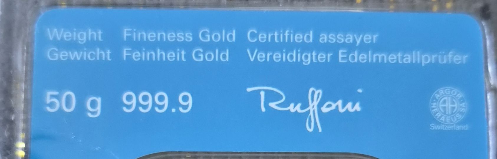 Métaux précieux: 50g Goldbarren Kantonalbank – D'occasion à Bern par BullseyeCH 2