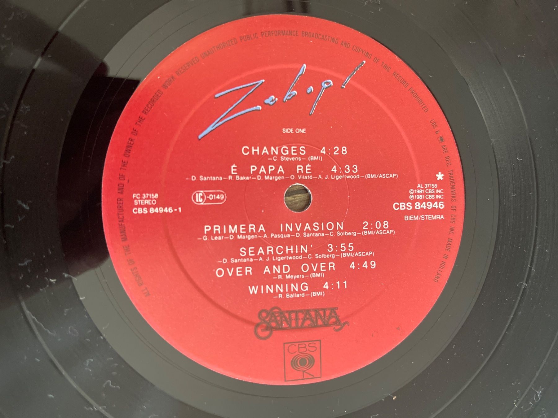 Dischi in vinile: A16/Santana - Zebop! – Usato da Frutigen venduto da Philippe_jsp 2