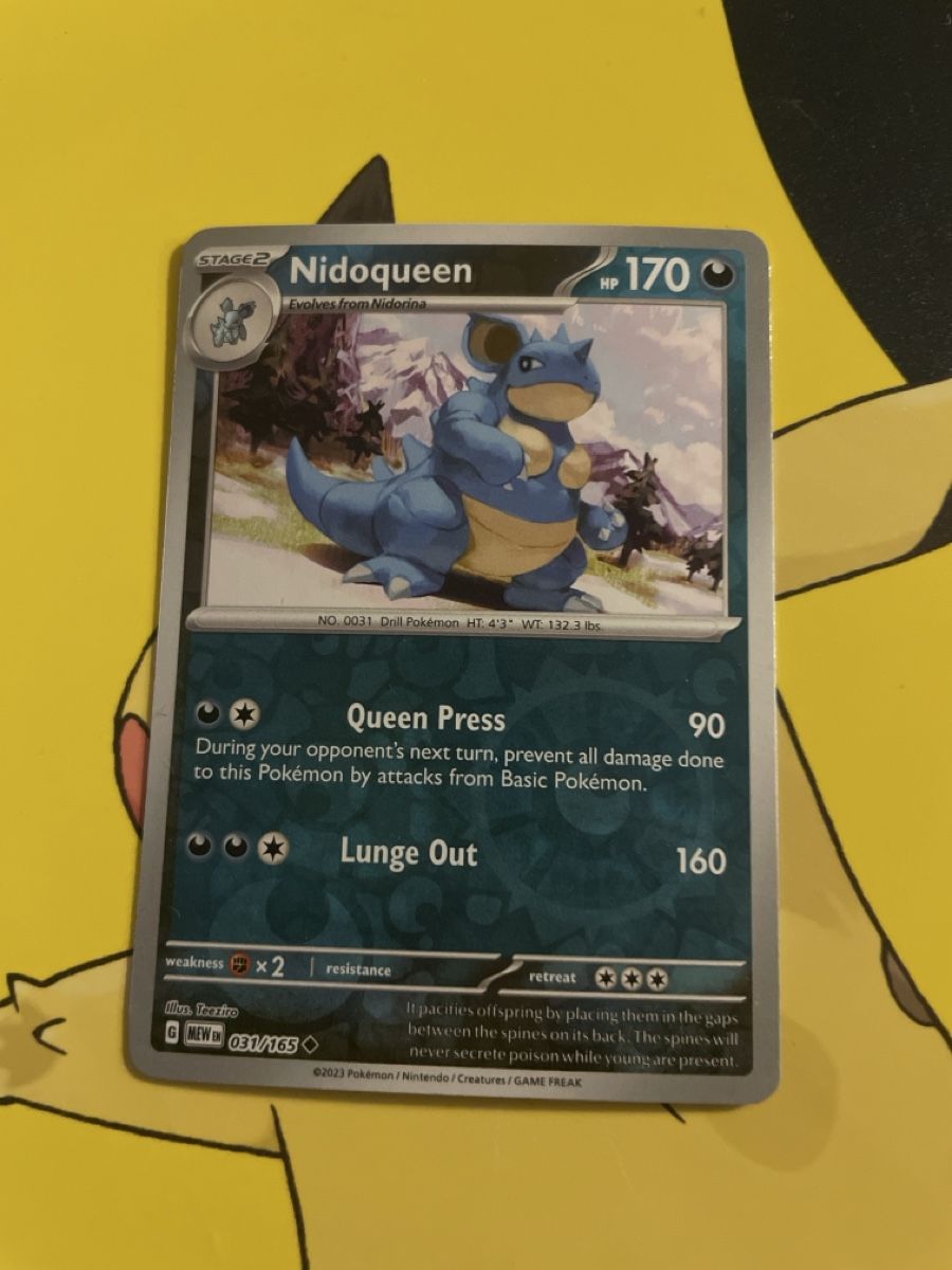 Pokémon Carte collezionabili: Nidoqueen 031/165 Reverse Holo Pokemon 151 – Usato da Bazenheid venduto da Toulouse12
