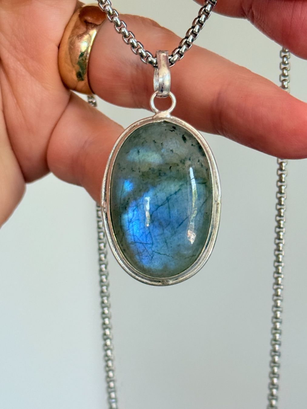 Catenine: Collier pendentif labradorite - Élégant ✨ – Nuovo e nell'imballaggio originale da Genève venduto da AWWA 7