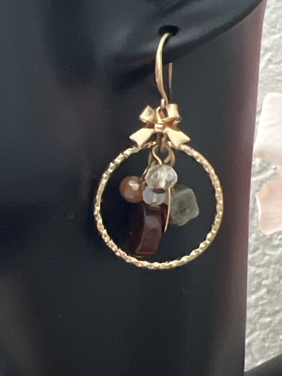Orecchini pendenti & Orecchini a lobo: Goldige Ohrhänger mit Steinchen – Nuovo (secondo la descrizione) da Seon venduto da Sunny-Schmuck78 1