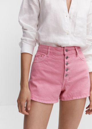 Short jeans Mango rose taille 40, neuf