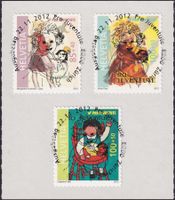 2012, J406A-J408A "Pro Juventute" +Ersttags-Voll-Stempel.