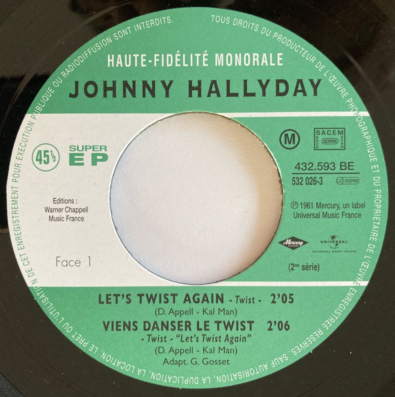 Dischi in vinile: JOHNNY HALLYDAY - LET'S TWIST AGAIN – Usato da Bottens venduto da hotter-than-hell 2