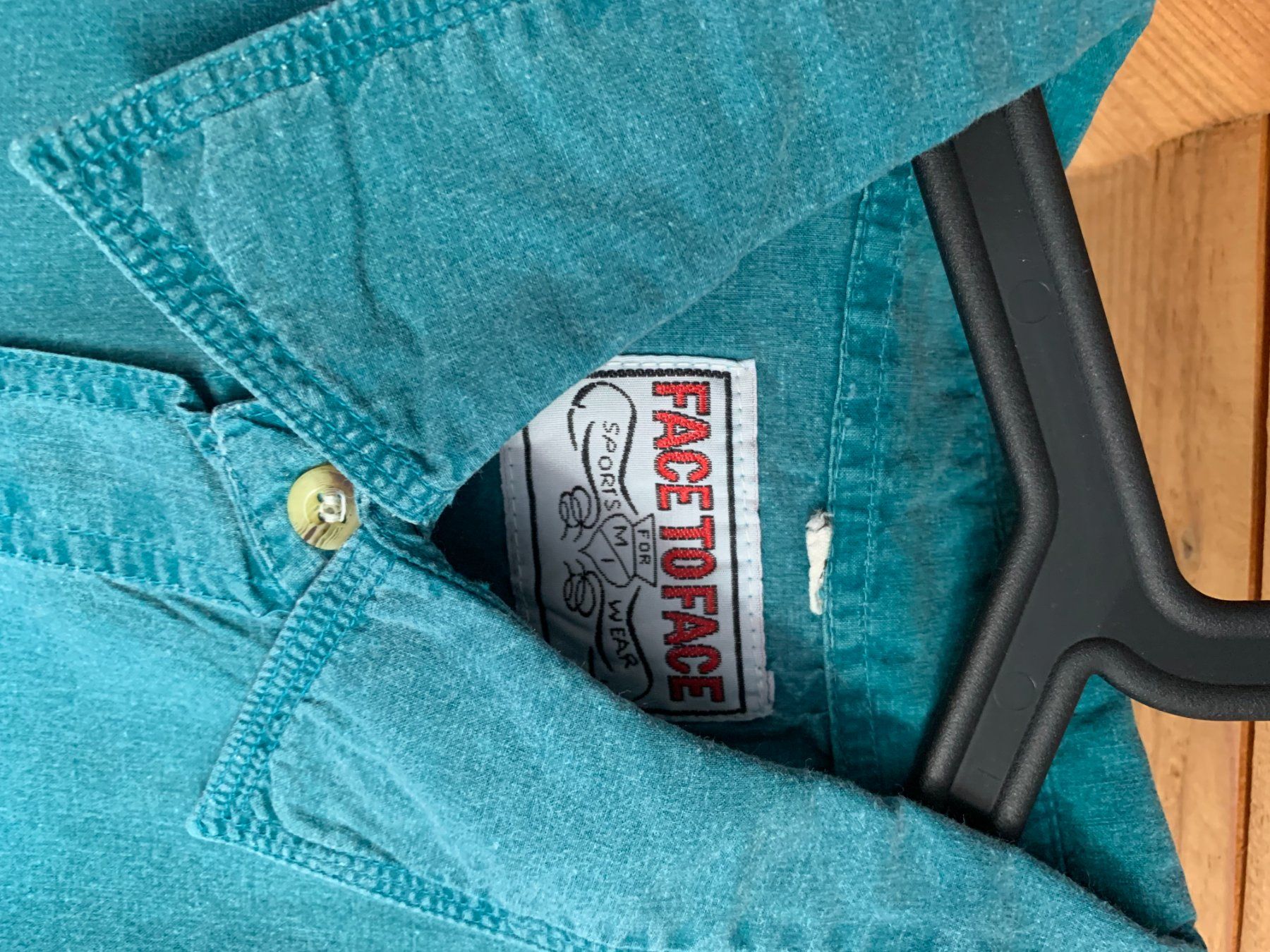 Camicie: Chemise vintage turquoise L – Usato da Boécourt venduto da Tedmosby 1