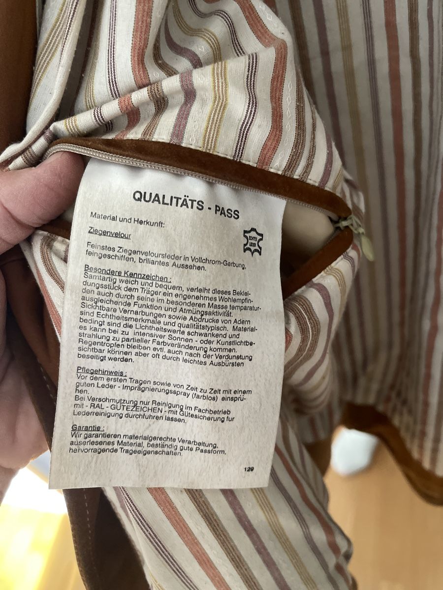 Giacche: Herren Wildlederjacke Grösse 52 Braun – Usato da Adliswil venduto da JadrankaR 3