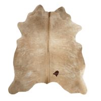 echtes Kuhfell Teppich Beige/White