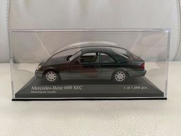 Modellauto Mercedes-Benz 600 SEC malachitgrün metall. in Box