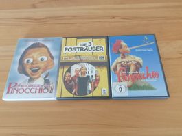 3 DVD 2 X PINOCCHIO ORGINAL UND 1 X DIE POSTRÄUBER