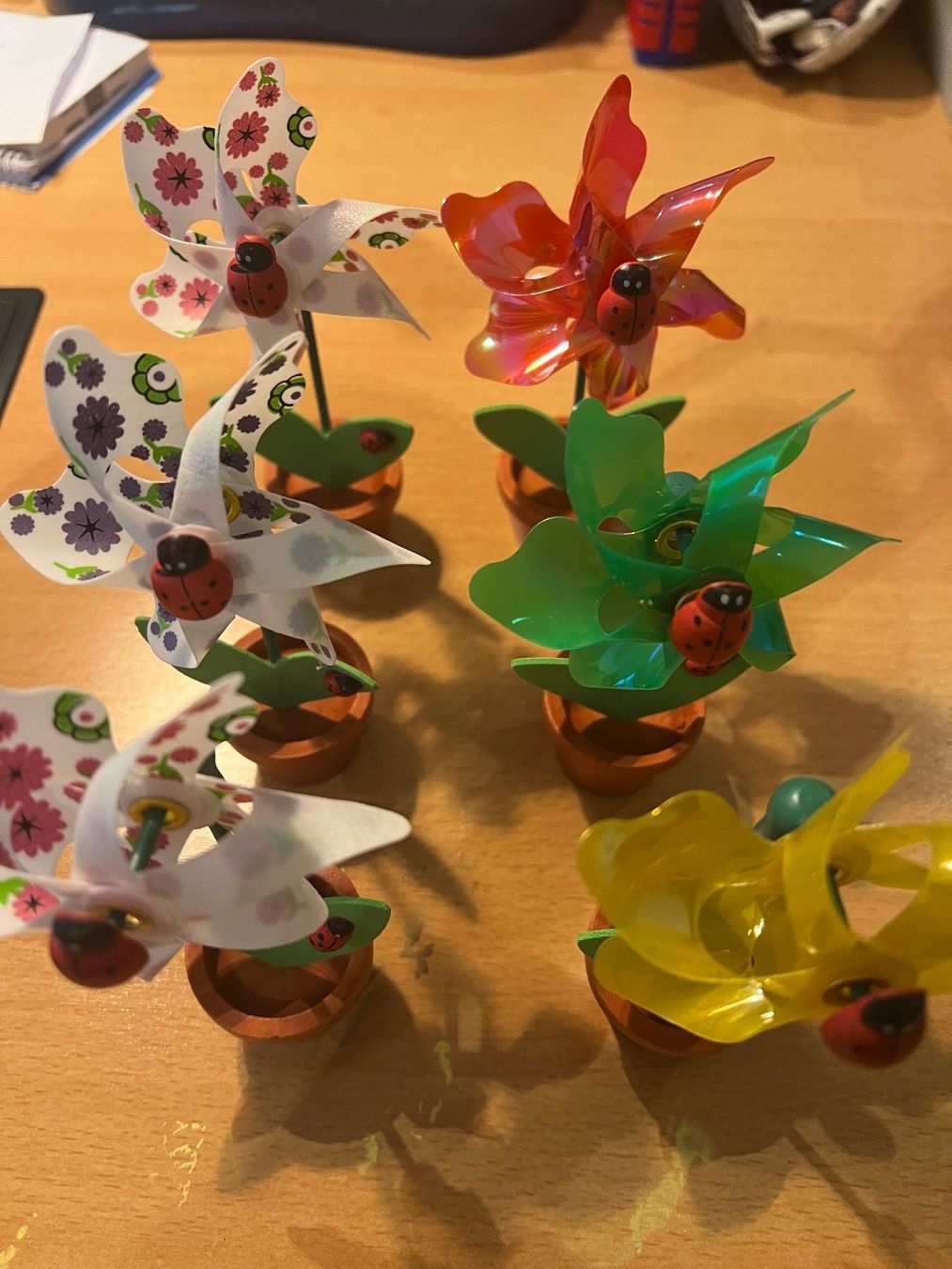 Tutte le decorazioni: 6 tischdekoration windrädchen im Blumentopf – Nuovo (secondo la descrizione) da subingen venduto da gibo11