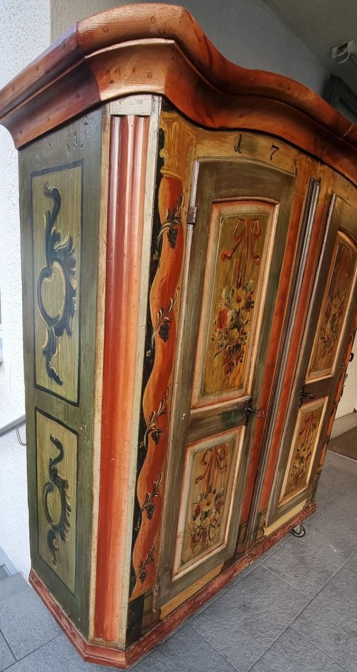 Armadi: Antiker bemalter Bauernschrank Barock 1792 – Usato da Flums venduto da Flumsantik 5