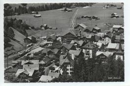 GSTAAD Bahnhof Flugaufnahme