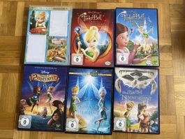 6 Tinkerbell DVDs Komplette Set