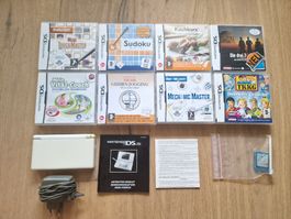 Nintendo DS Lite weiss mit 8 Spielen und Zubehör. Lesen!
