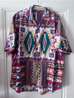 Chemise homme vintage Crazy Wave, motif géométrique coloré