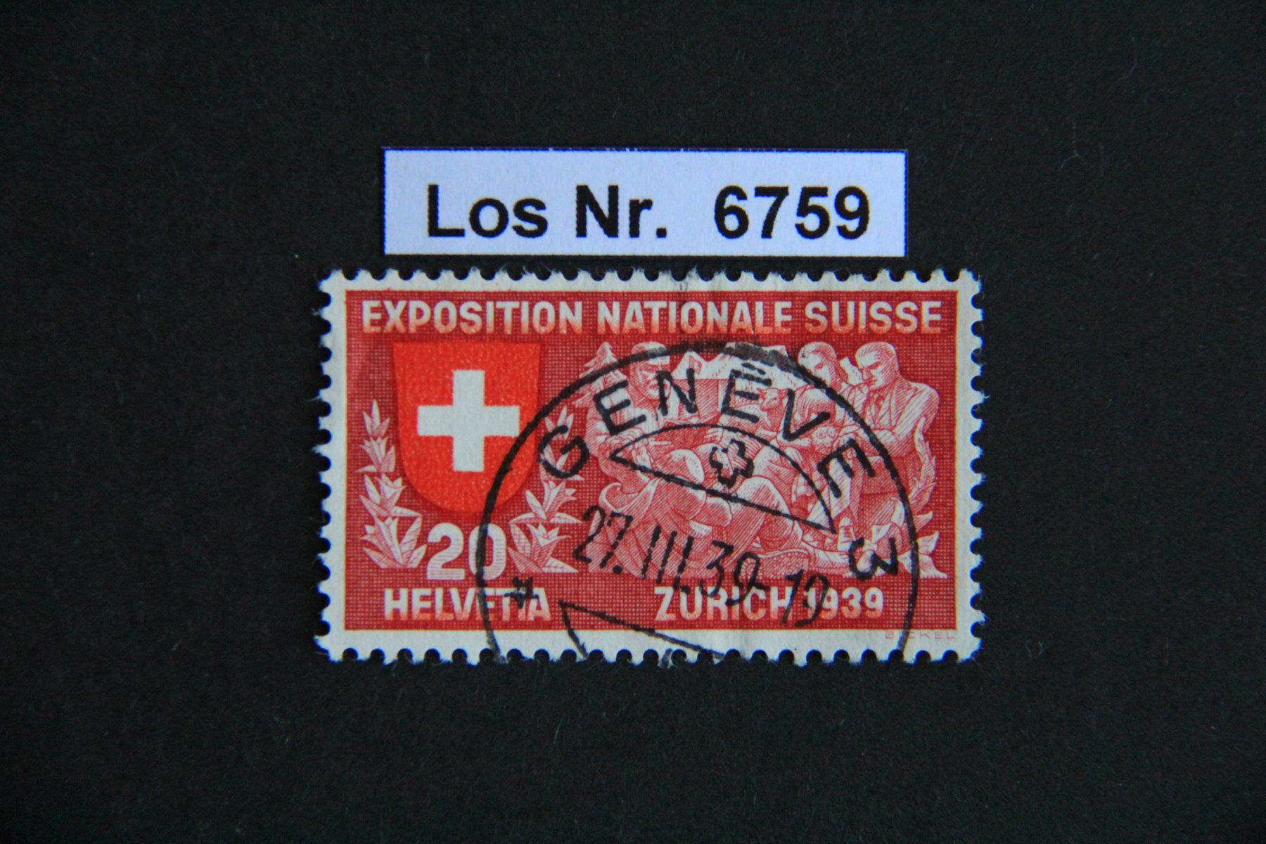 Tutti i francobolli: CH 1939 Ortsstempel mit Datum                       Los 6759 – Usato da Volken venduto da jukon65
