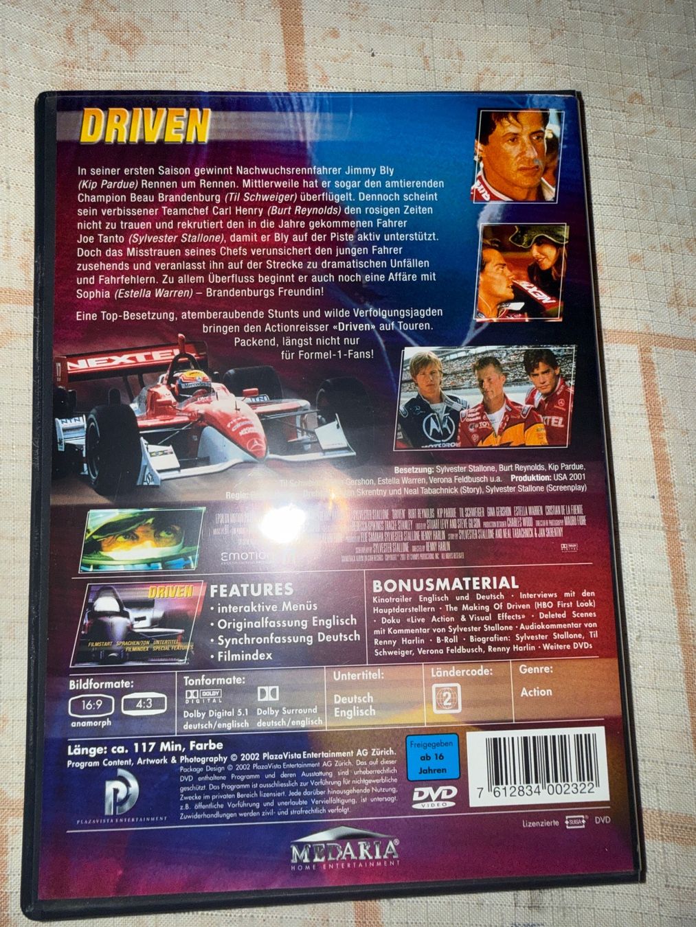 Alle DVDs: Driven mit Sylvester Stallone – Gebraucht aus Schaffhausen von D-MAC 1