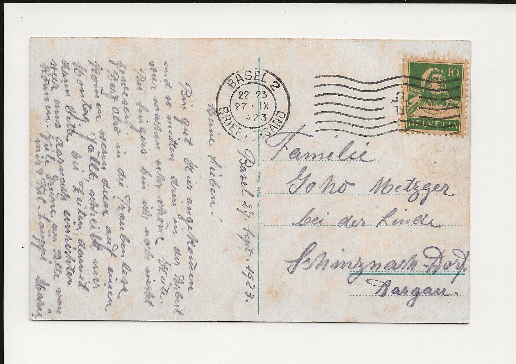Ansichtskarten: AK 1923 Basel Marktplatz belebt 😍 – Gebraucht aus Greifensee von 315WDO 1