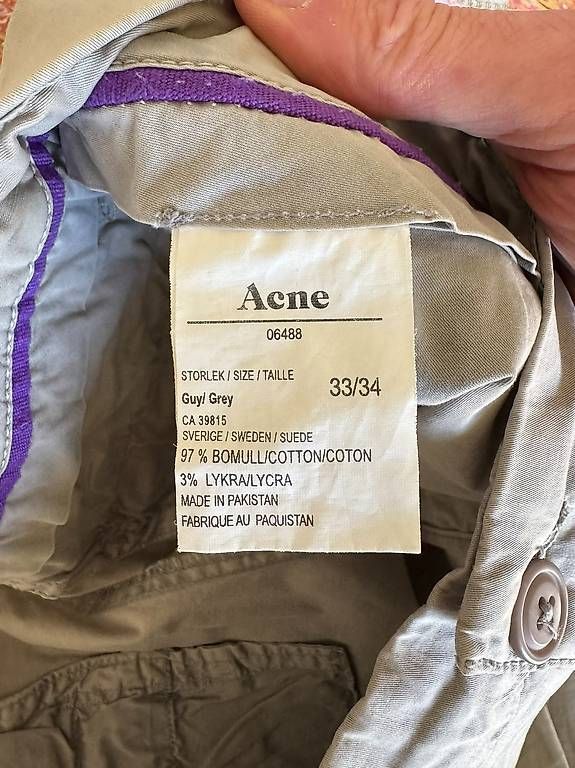 Acne Studios Pantaloni: Acne Studios Storlek Chino Hose – Usato da Reinach BL venduto da tomh79 1