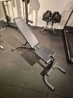 Fitnessbank verstellbar Stahl schwarz Kunstleder