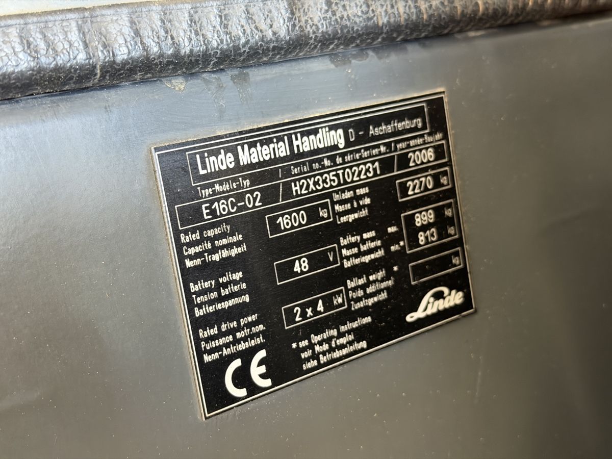 Linde Carrelli elevatori e a forche: Linde E16C-02 Elektro Gabelstapler 1.6t, Gegengewichtsstaple – Usato da Dulliken venduto da Falg98 4