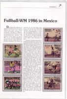 Briefmaken-Fussball-WM 1986 Mexico Gedenkblatt