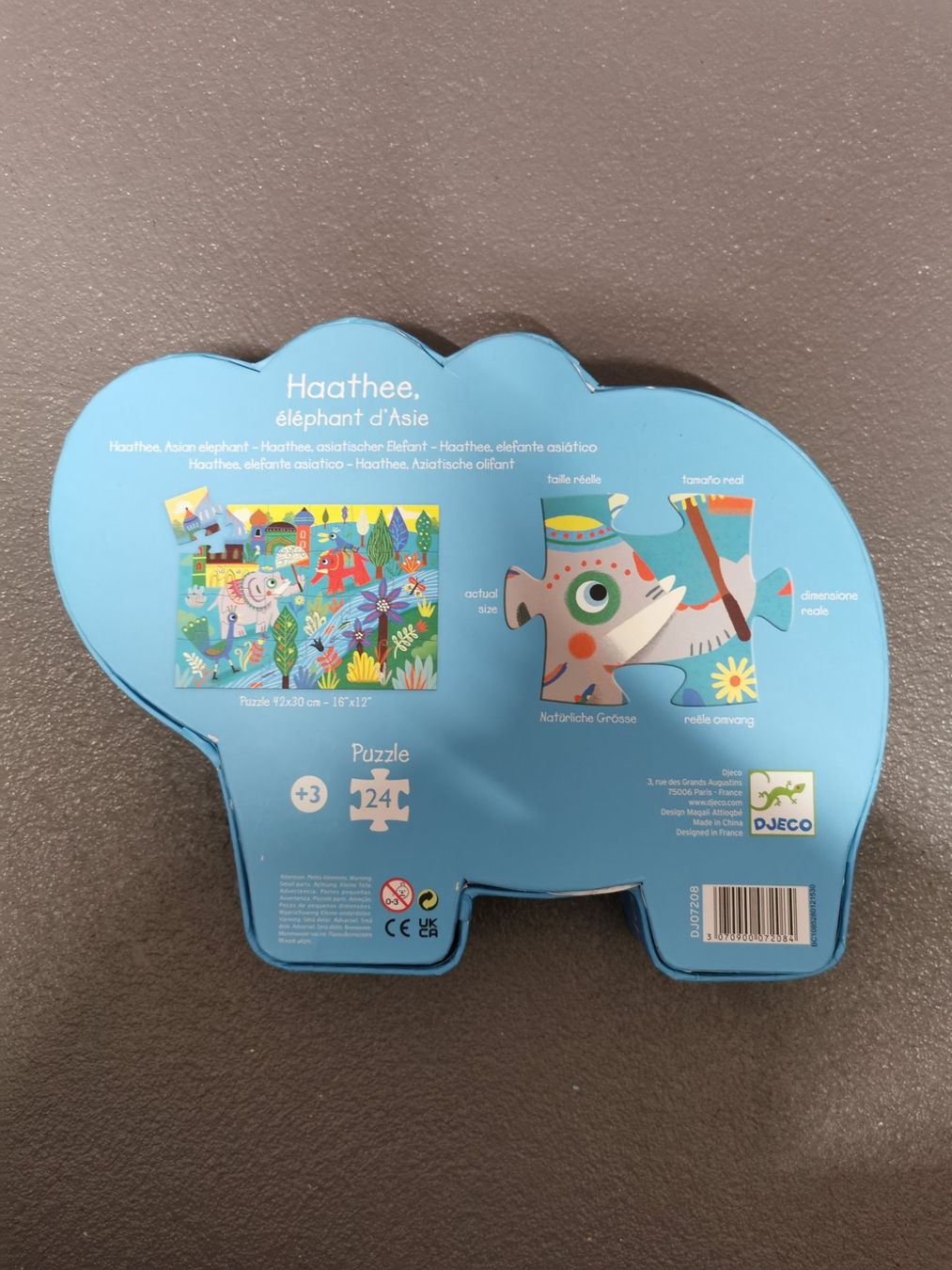 Djeco Puzzle: DJECO Puzzle "Hathi" Elefant, 24 Teile. – Usato da Zürich venduto da MACS19 1