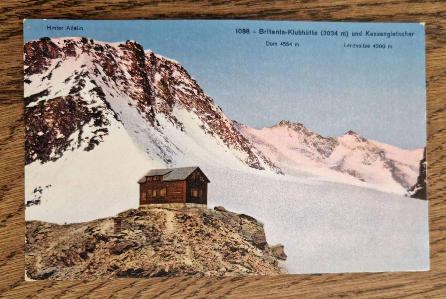 Cartoline postali: Britania-Klubhütte, Kessengletscher  – Usato da Ebikon venduto da Donar50