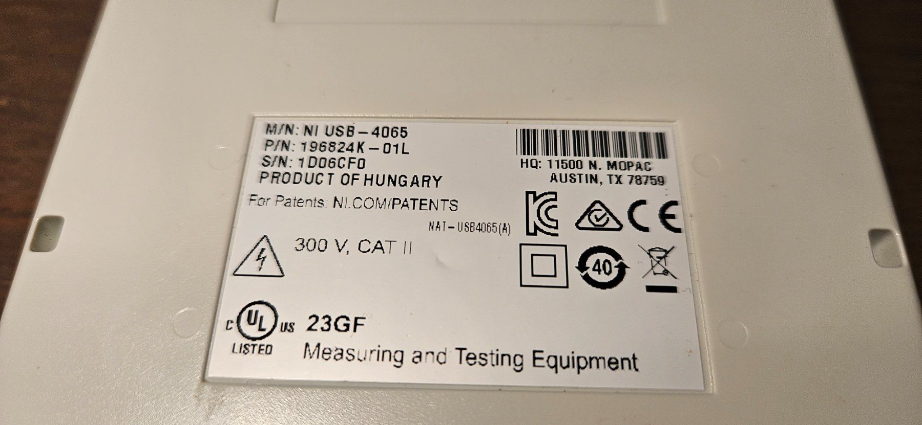 Misurare: National Instruments   NI USB-4065 – Usato da Arnegg venduto da Richam05 6