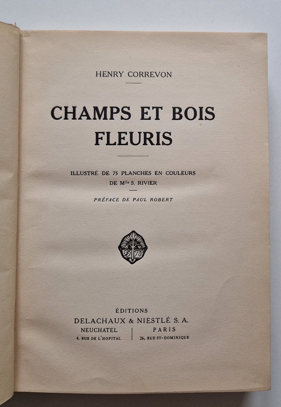Libri: 1922 - Champs et bois fleuris – Usato da Fortunau (Ayent) venduto da le.baron 1