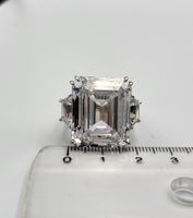 Massiv 585 Weiss Gold Ring Mit Steine