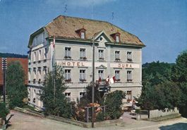 Alte Ansichtskarte vom Hotel Jura Mariastein bei Basel.