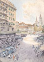 Café Vaudois Restaurant - Pl. de la Riponne Lausanne 1940