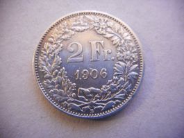 2 Fr. 1906 silber  vorz