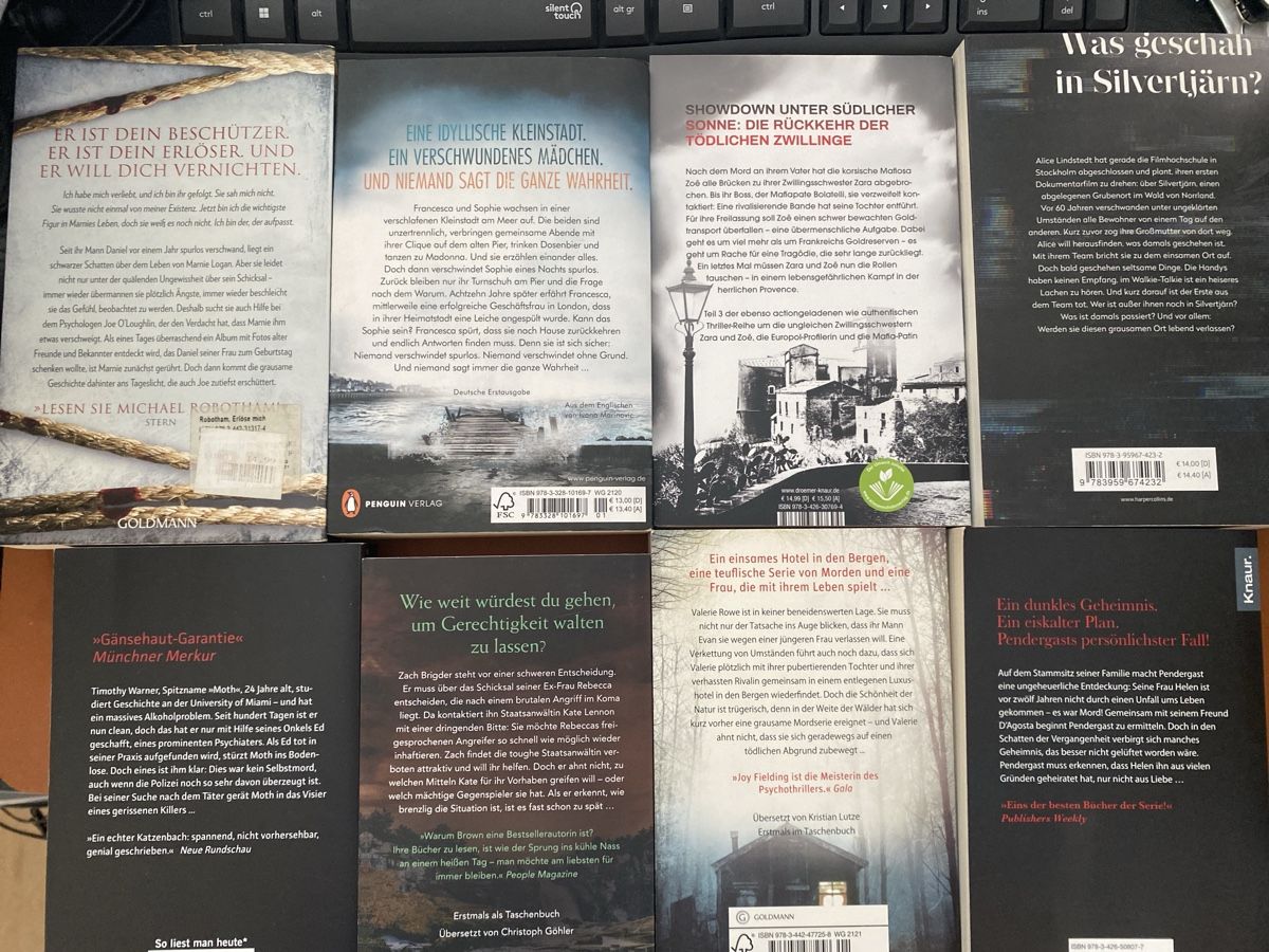 Autres vêtements & accessoires: 8 spannende Thriller- Taschenbücher – D'occasion à Erlinsbach SO par Silverstorm 1
