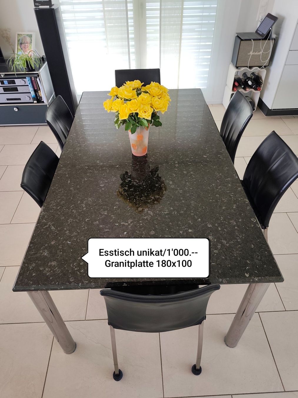 Tavoli: Esszimmertisch mit Granitplatte Unikat – Usato da Wädenswil venduto da coduri