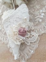 Geschenk Herz Shabby Chic Vintage Spitze Valentinstag Liebe