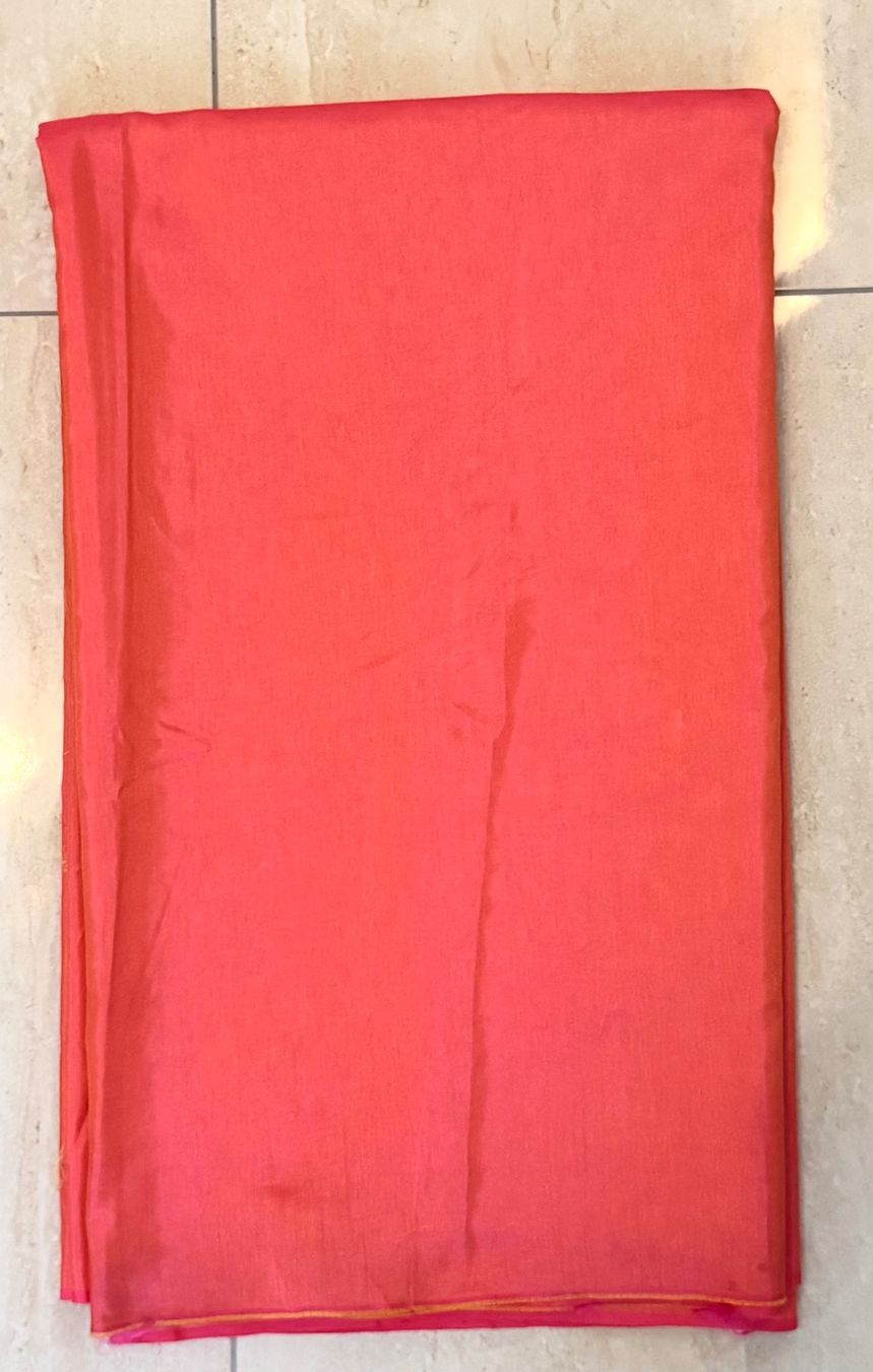 Kleider: Orangepink plain-colored sari – Neu (gemäss Beschreibung) aus Wichtrach von Alyasahana 2