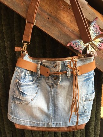 Recycling Handtasche, Handmade, Unikat, für stylische Ladys