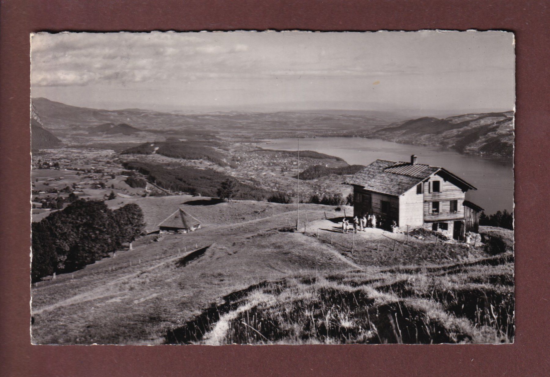 Cartoline postali: AESCHI - Skihaus Aeschiallmend - 1954 – Usato da Pully venduto da nicecards