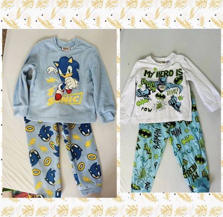 Set Pyjamas Junge Kind Batman Sonic 2-3 J. Original Marines