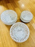 3 Vintage Glasleuchten im 70er-Jahre   Ital.  Design