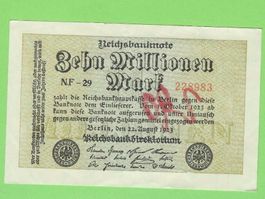 Reichsbanknote, 10 Millionen Mark, 1923, Inflationsgeld