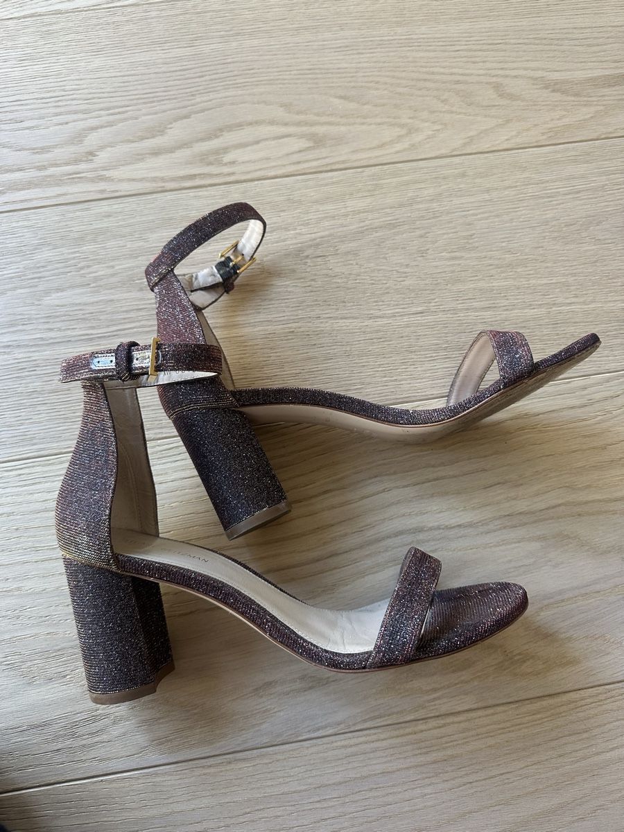 Stuart Weitzman Scarpe da donna: Stuart Weitzman EU39 US8.5 iridescent block heels – Usato da St. Niklausen LU venduto da lau_259n 4