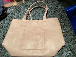 Damen-Handtasche mit kleiner Innentasche rosa