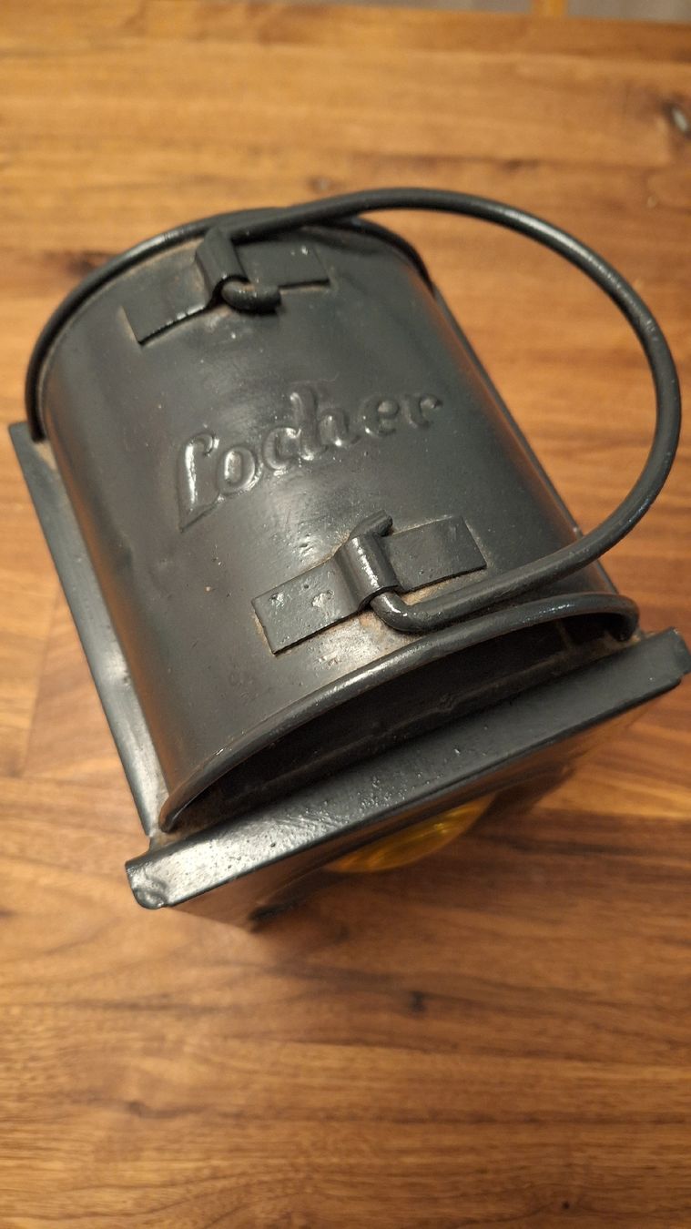 SBB/CFF/FFS Lampade: Antike Bahnlampe Locher – Usato da Dornach venduto da bals28 2